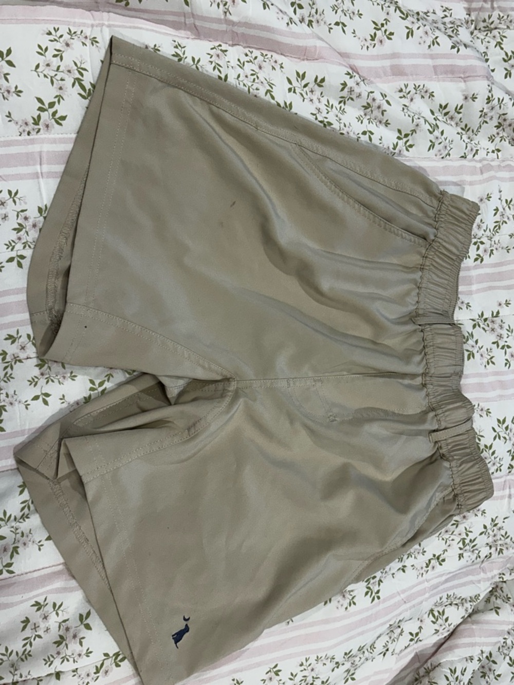 Men's Athletic Elastic-Waist Shorts in Tan